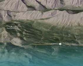 Map showing Summit Mountain Lodge location near Glacier National Park